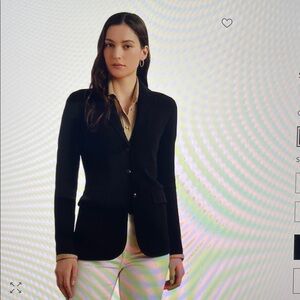 NWOT 
Lauren Ralph Lauren Black sweater knit Blazer Sz Lg